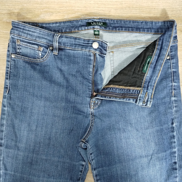 Lauren Ralph Lauren Premium Straight Jeans Sz 14 (35×30.5) Blue Casual Highrise - Picture 5 of 8